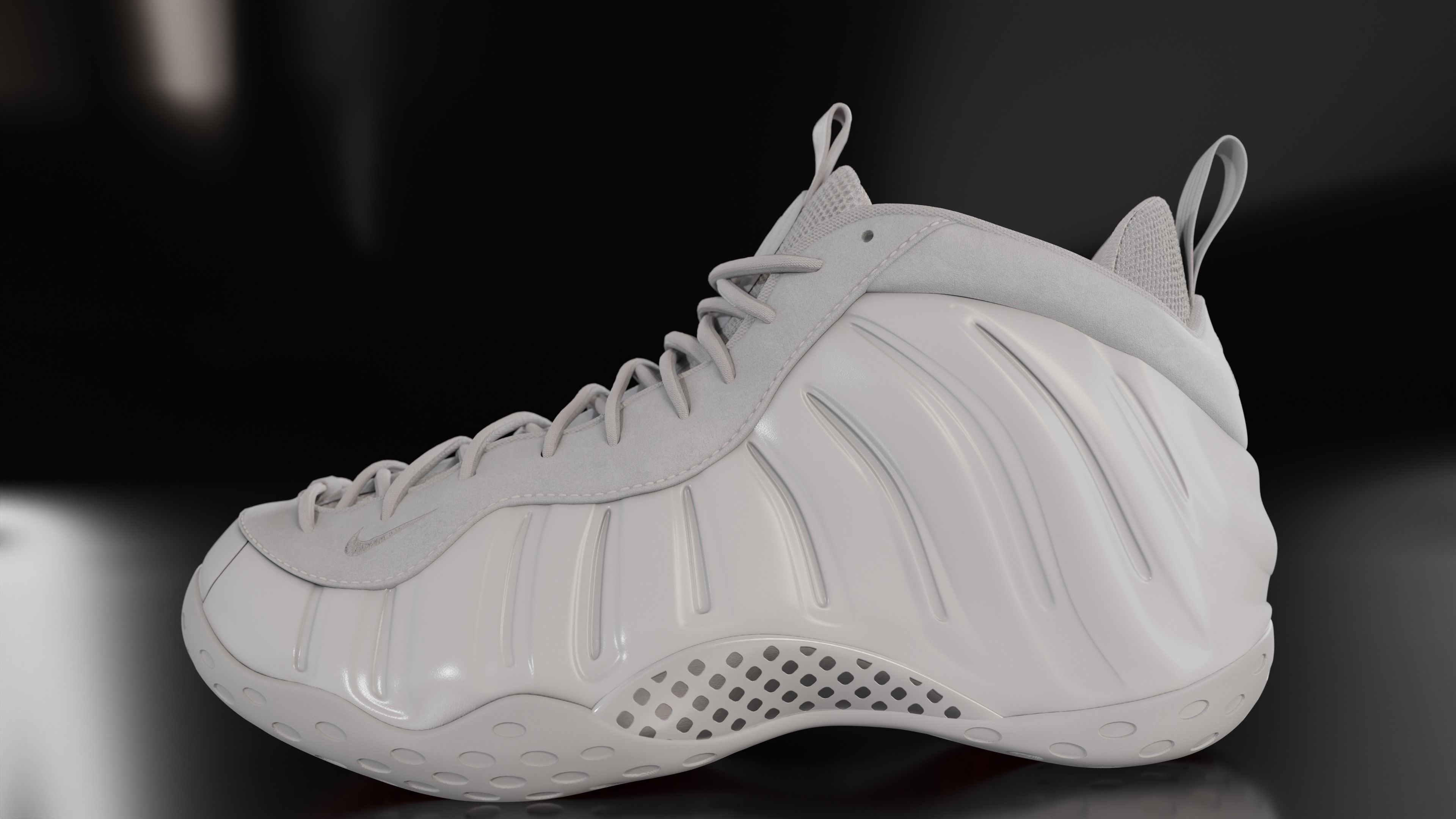Nike Air Foamposite sneaker Low-poly 3D model_5