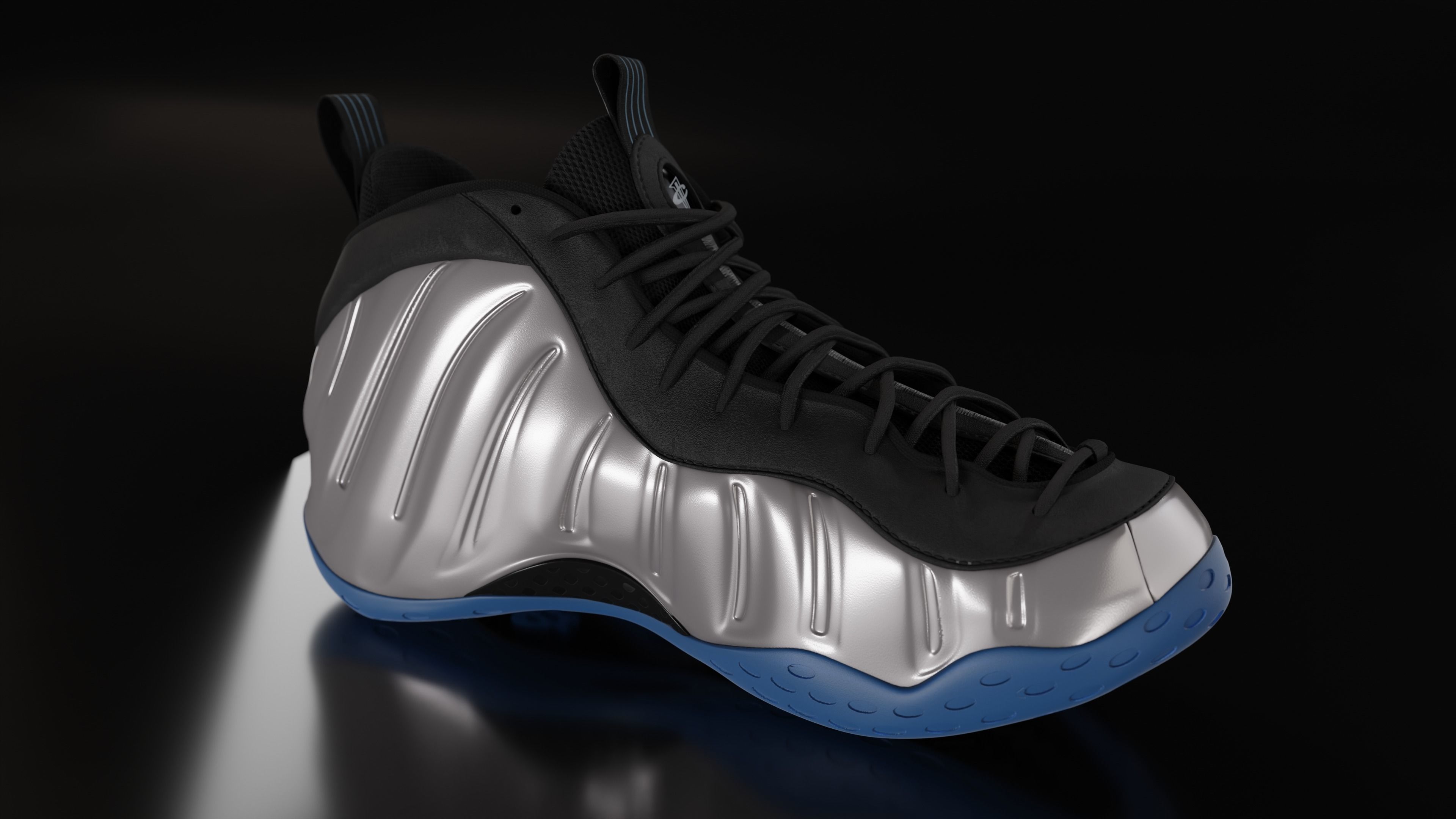 Nike Air Foamposite sneaker Low-poly 3D model_44