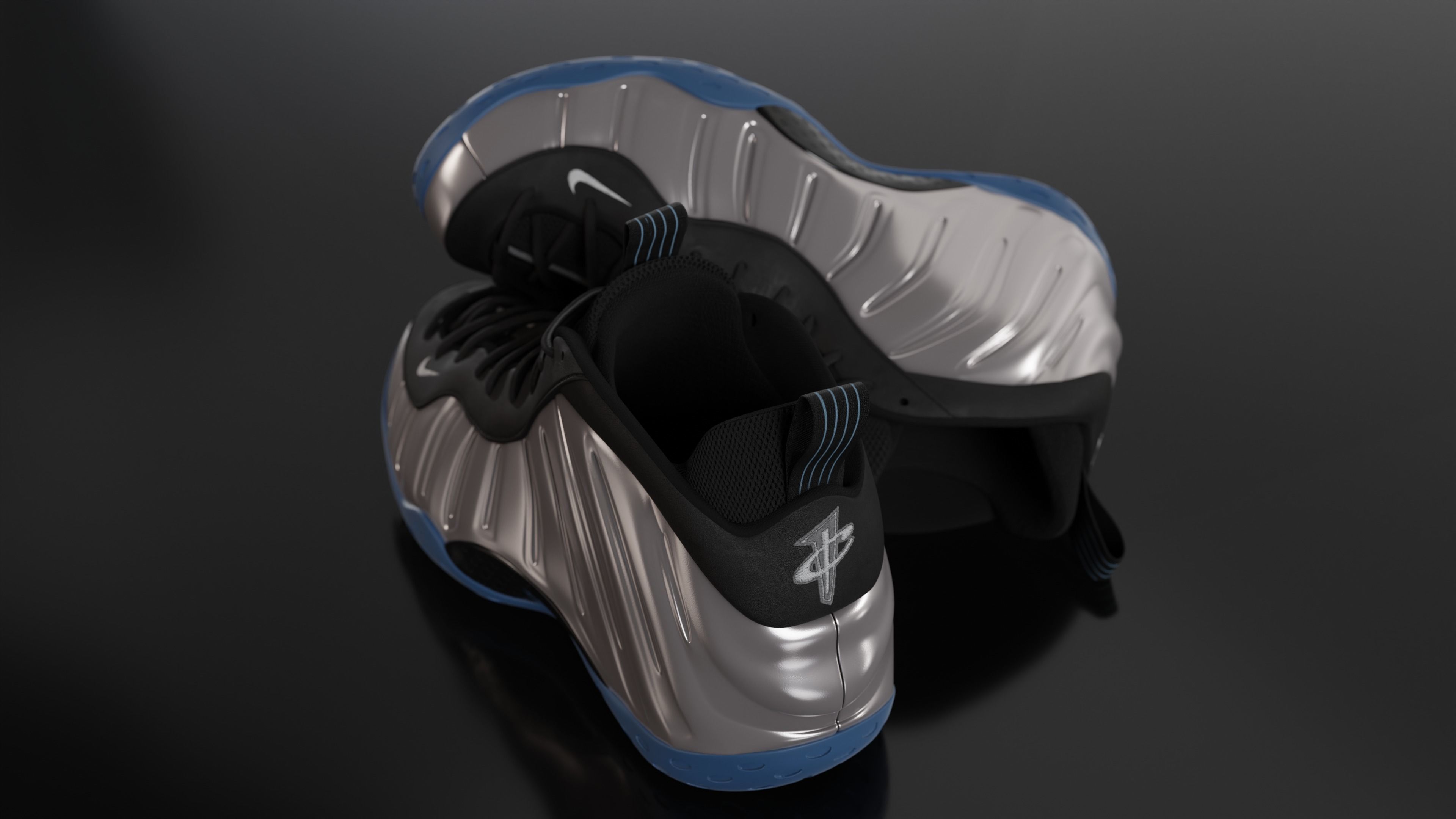 Nike Air Foamposite sneaker Low-poly 3D model_80