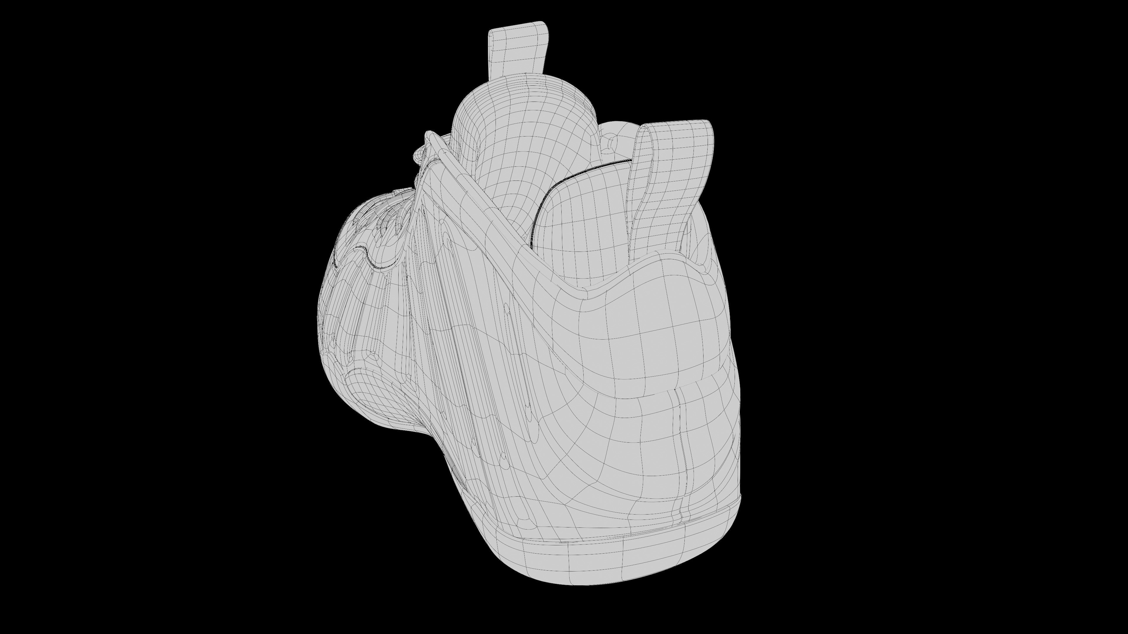 Nike Air Foamposite sneaker Low-poly 3D model_18