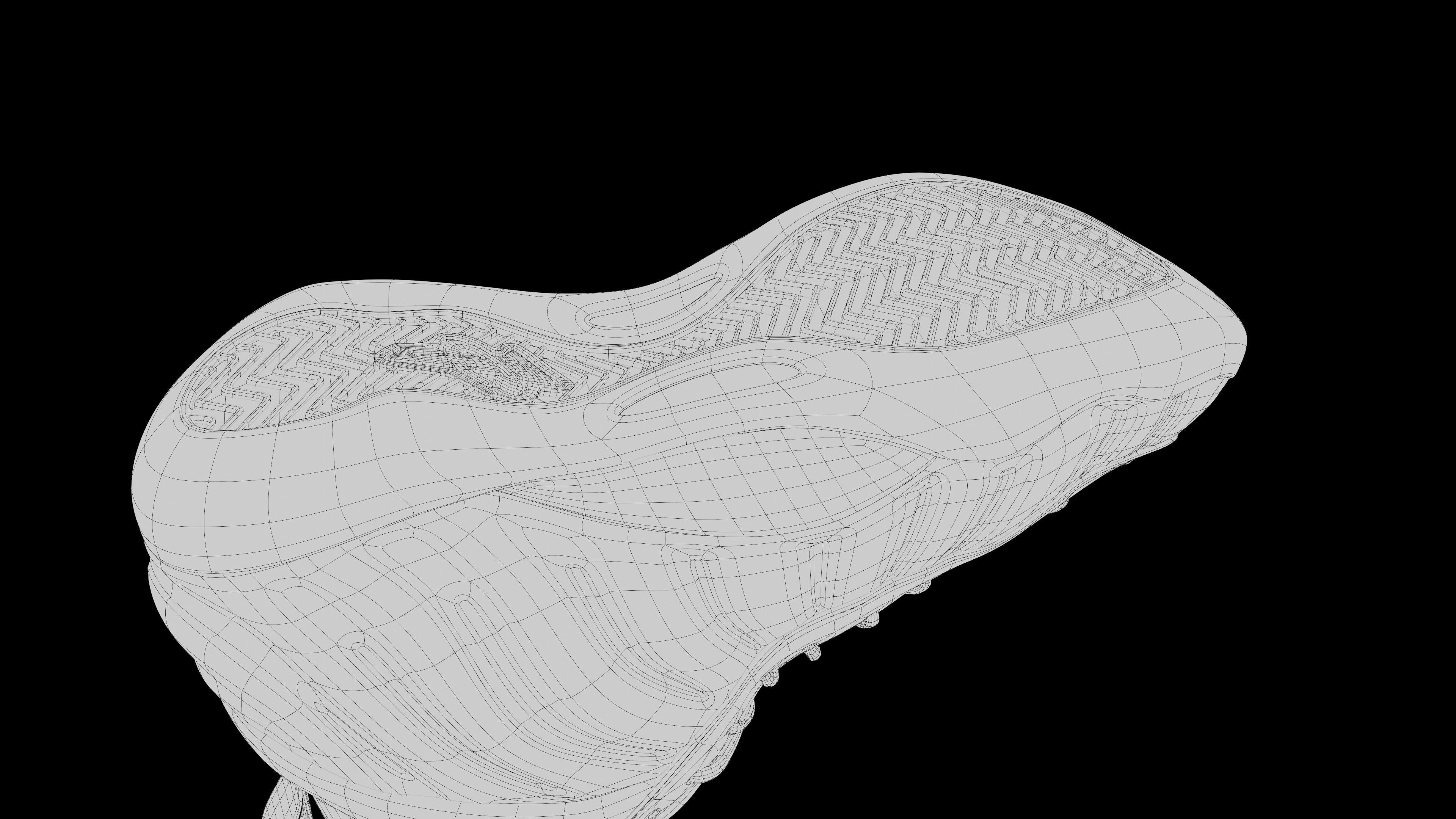 Nike Air Foamposite sneaker Low-poly 3D model_28