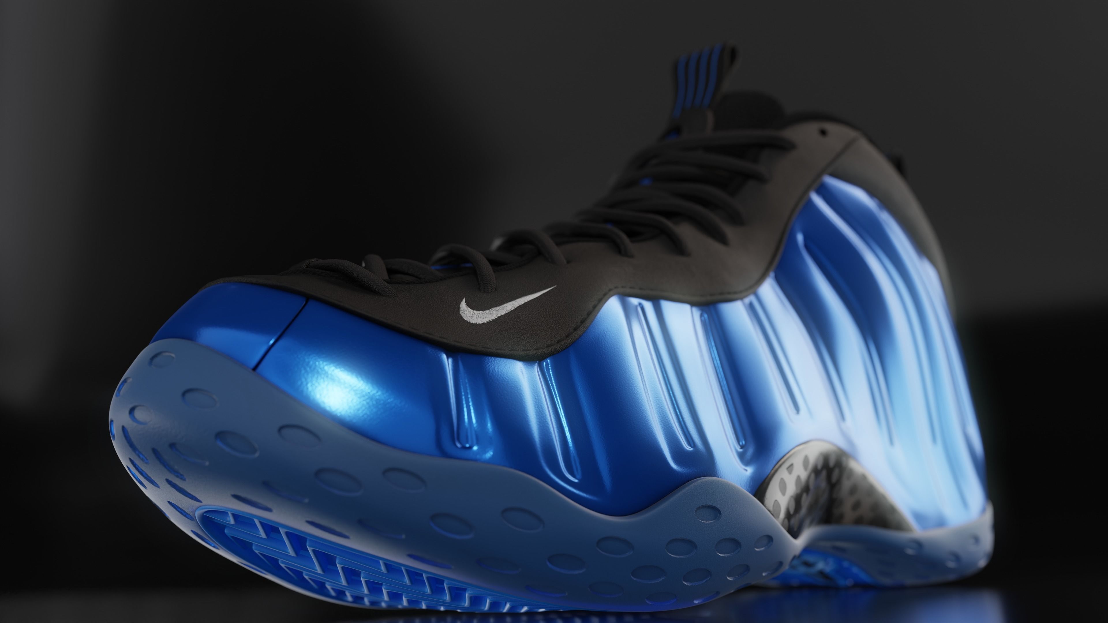 Nike Air Foamposite sneaker Low-poly 3D model_35