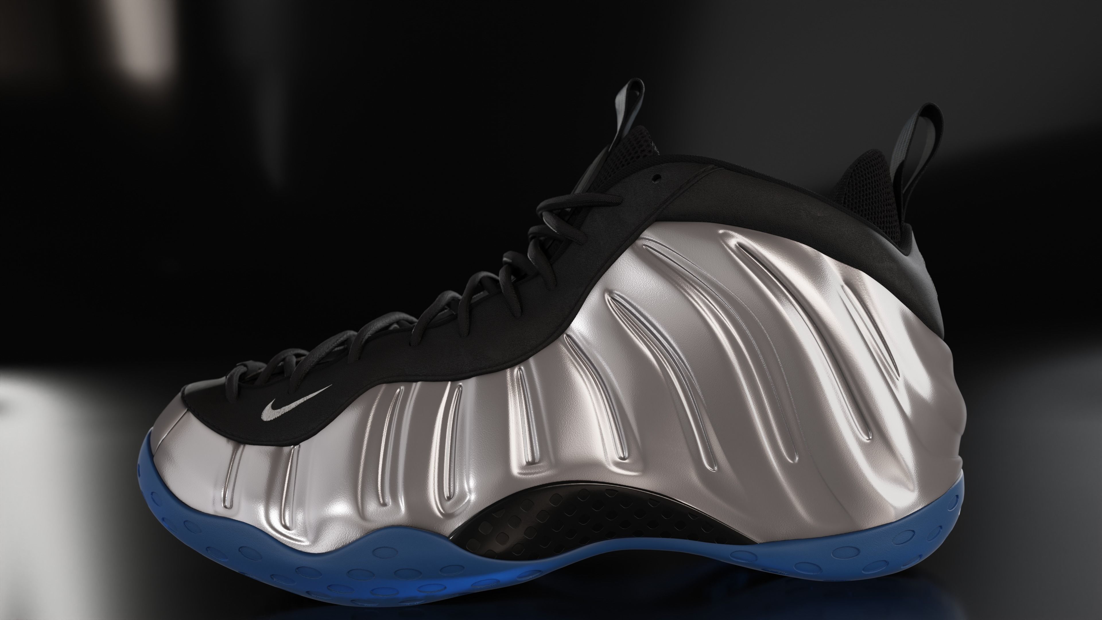 Nike Air Foamposite sneaker Low-poly 3D model_3