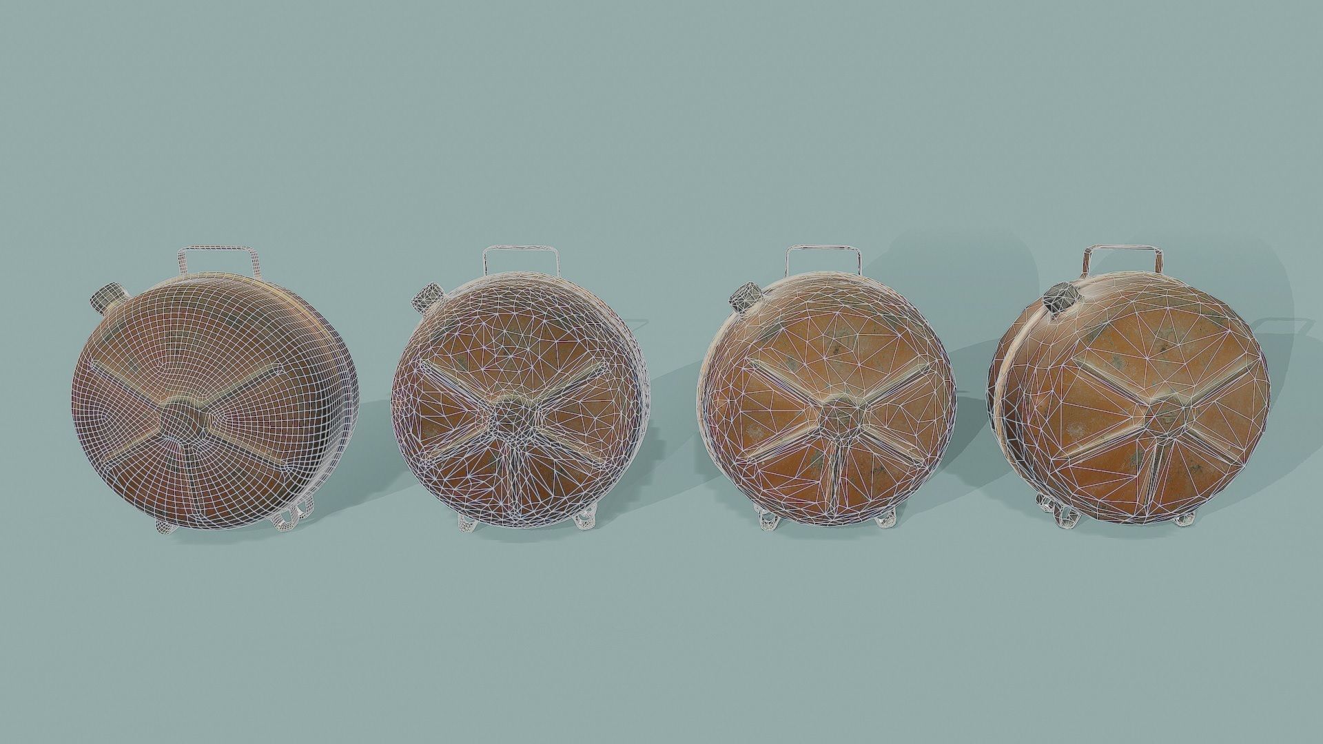 3D Scan Canisters Pack - Props Low-poly 3D model_10