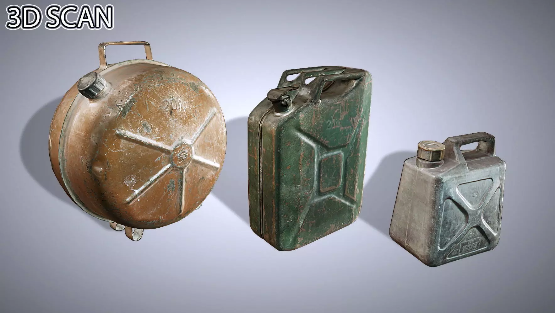 3D Scan Canisters Pack - Props Low-poly 3D model_0