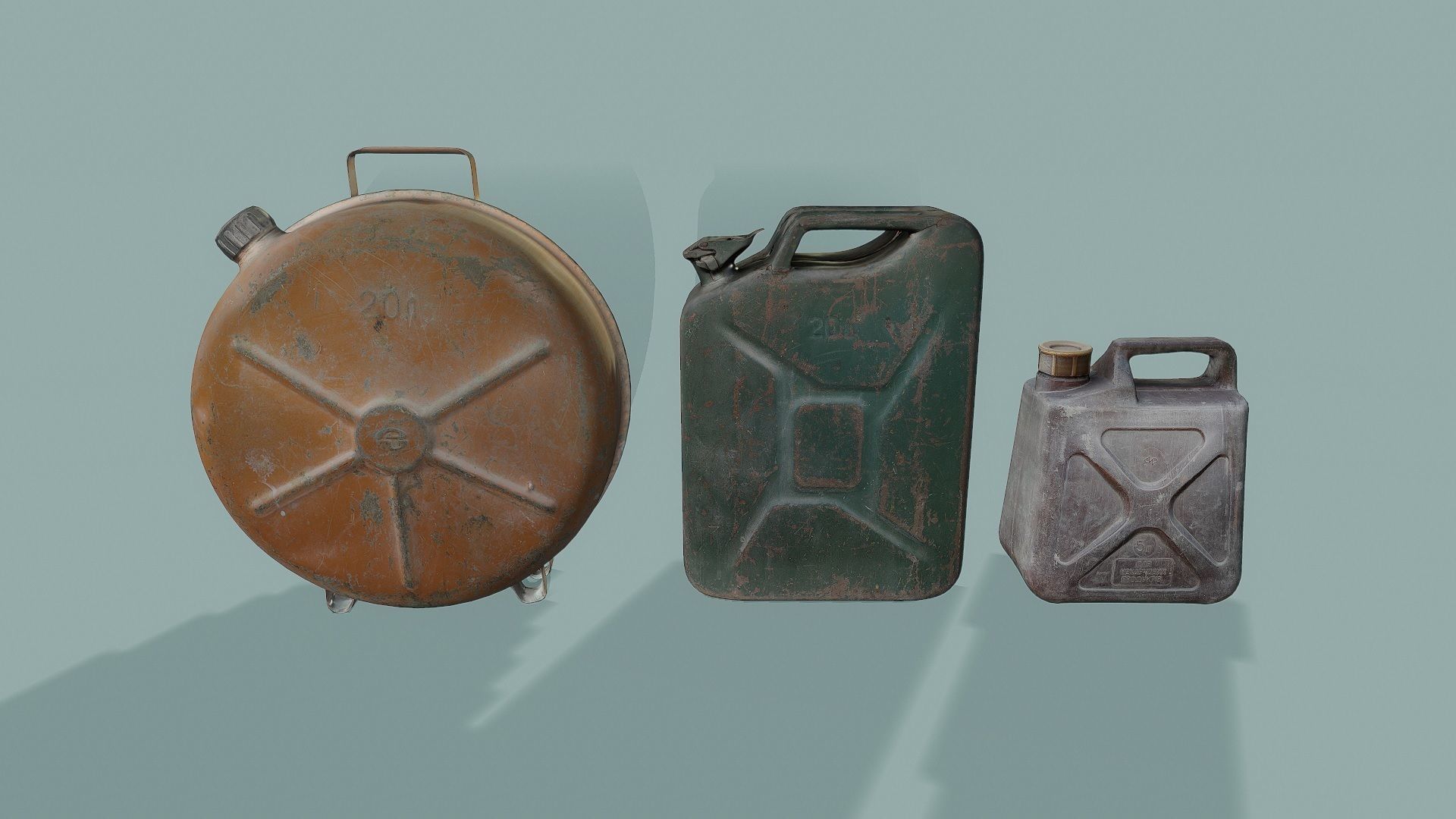 3D Scan Canisters Pack - Props Low-poly 3D model_1