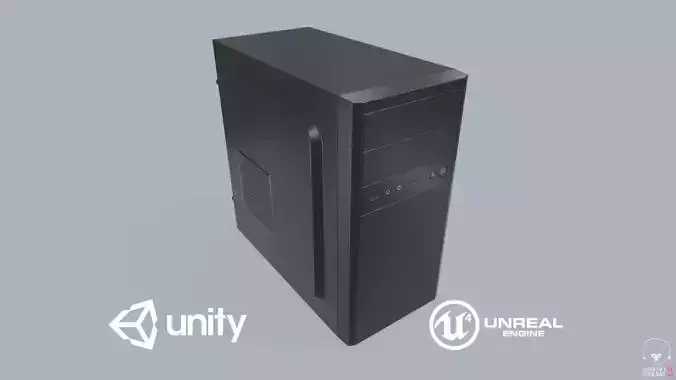 Computer Tower Low-poly 3D model