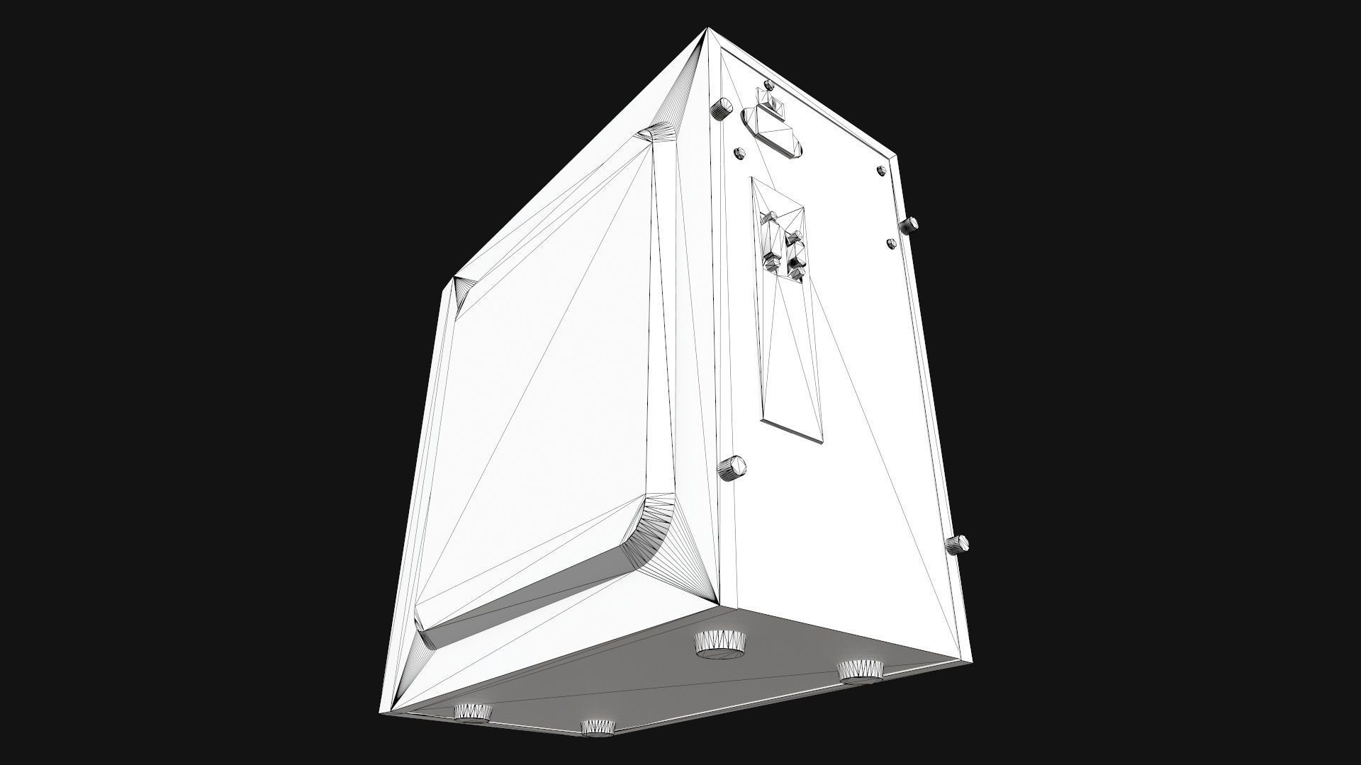 Computer Tower Low-poly 3D model_12