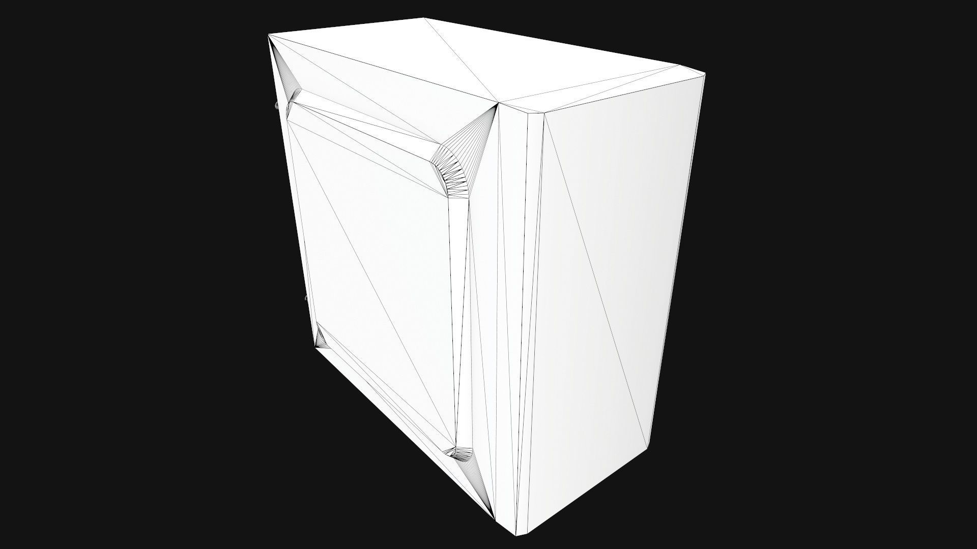 Computer Tower Low-poly 3D model_11