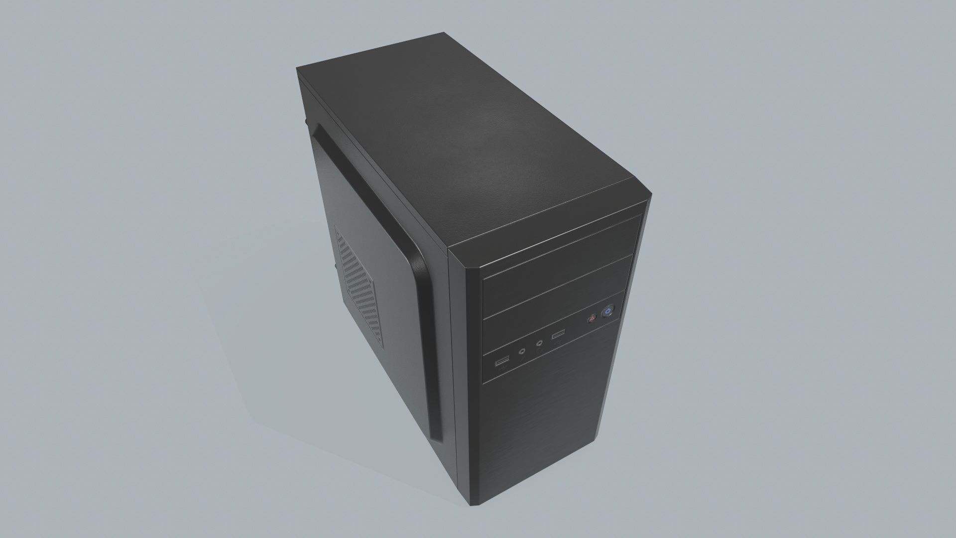 Computer Tower Low-poly 3D model_7