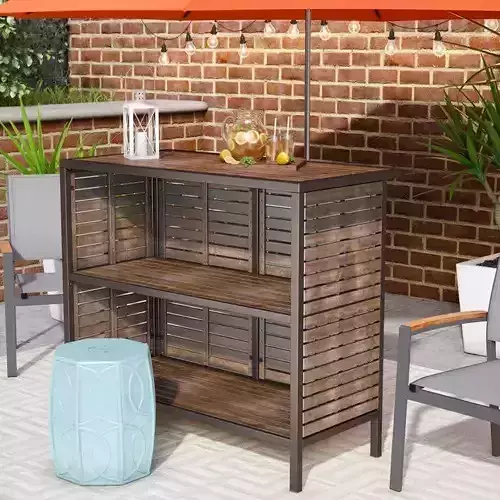 Amarria Wooden Bar Table 3D model