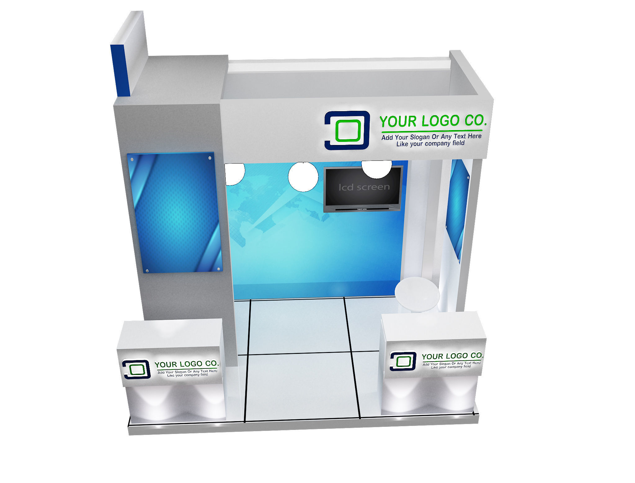 Booth Exhibition Stand a530a 3D model_2