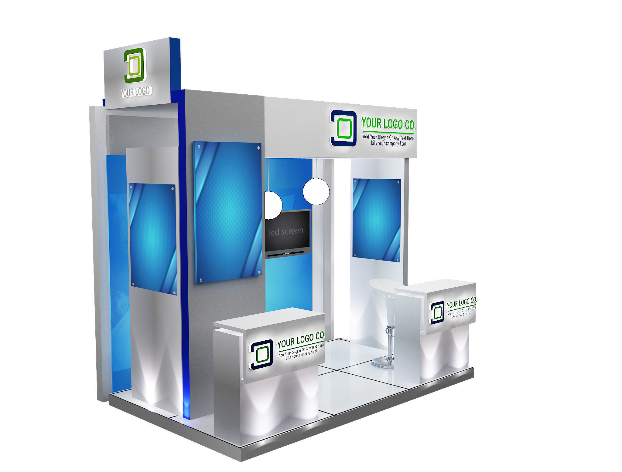 Booth Exhibition Stand a530a 3D model_4