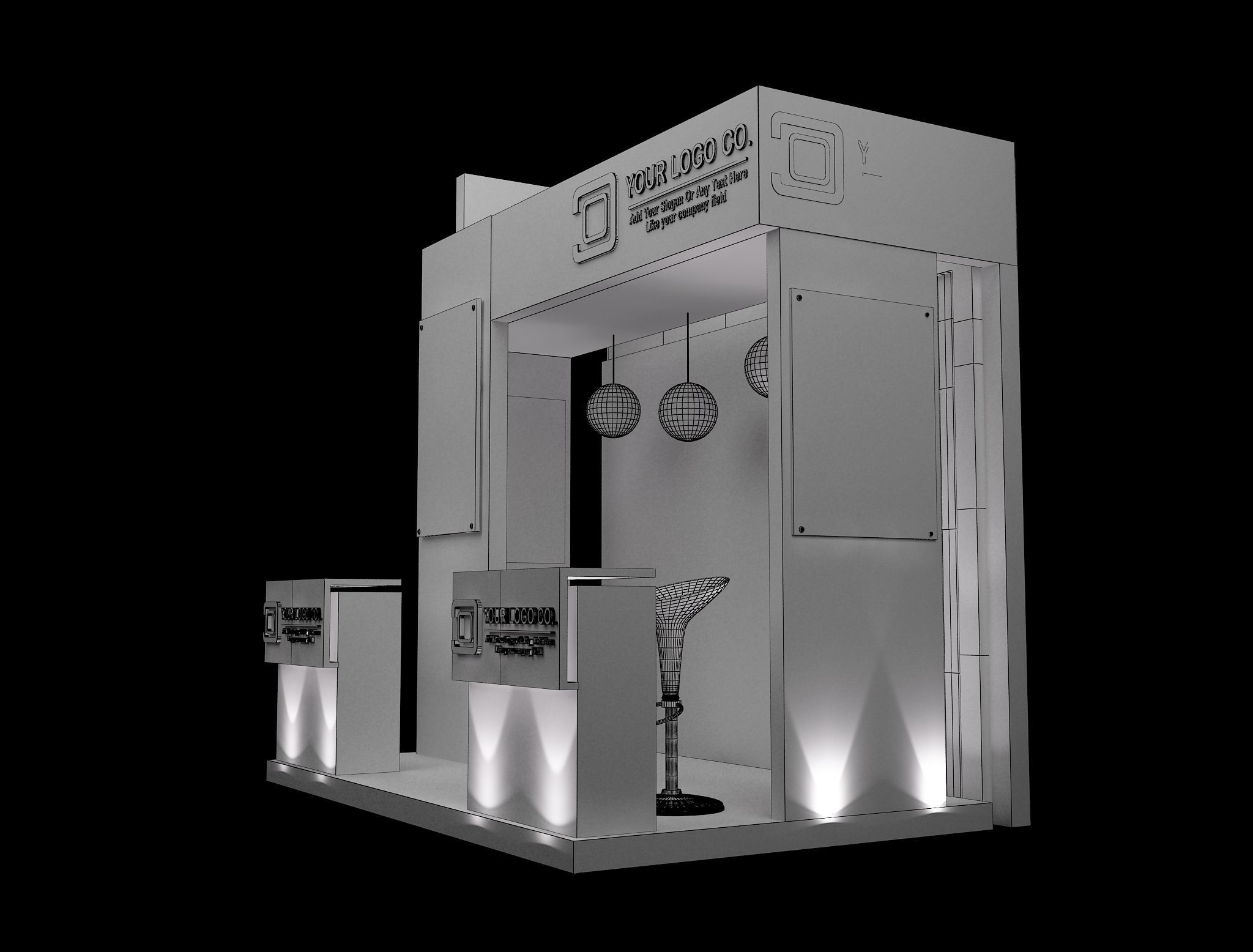Booth Exhibition Stand a530a 3D model_7