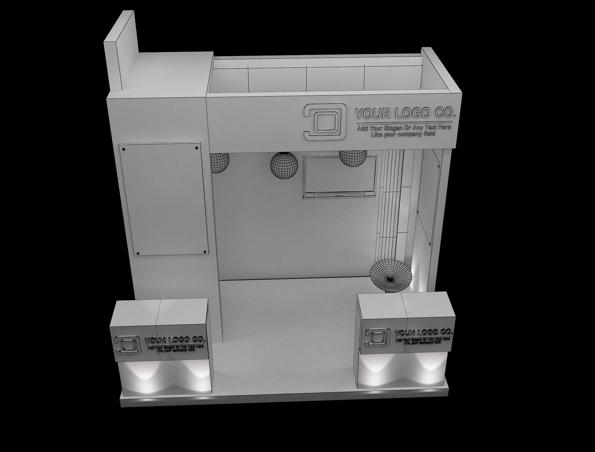 Booth Exhibition Stand a530a 3D model_3