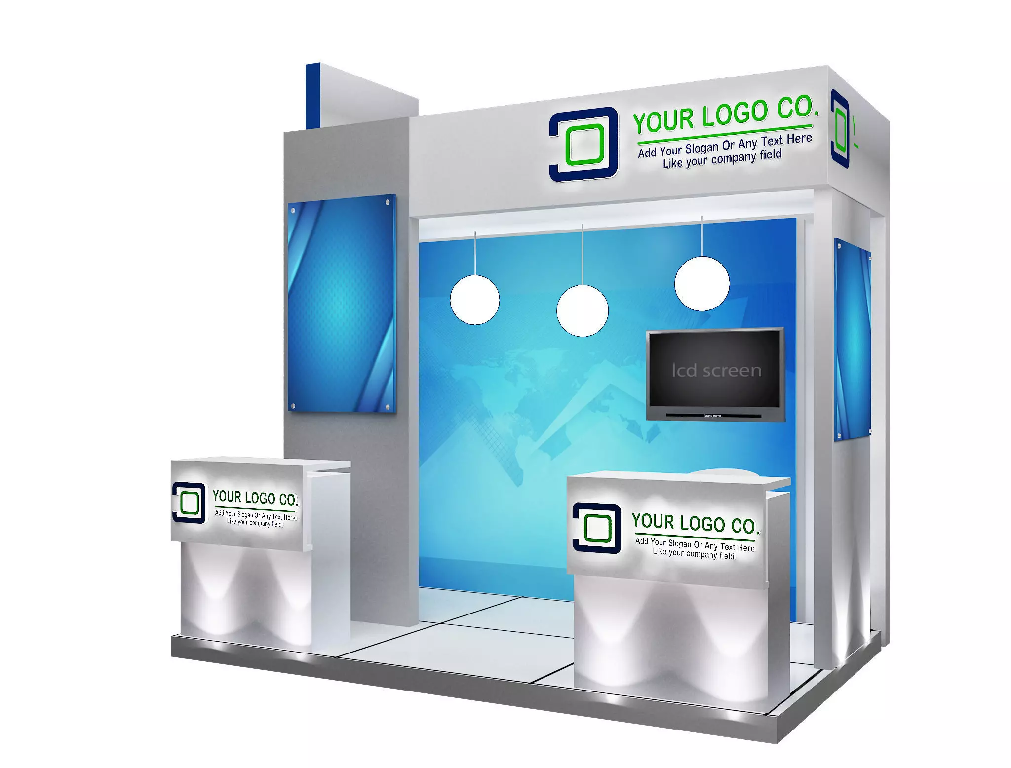 Booth Exhibition Stand a530a 3D model_0