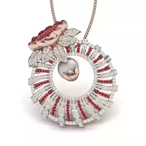 solitaire wedding engagement women pendant 3dm render detail 3D print model