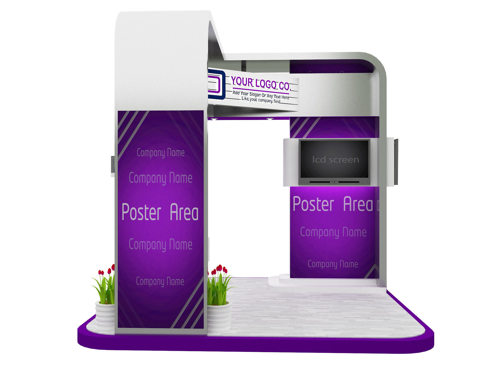 Booth Exhibition Stand a531a 3D model_12