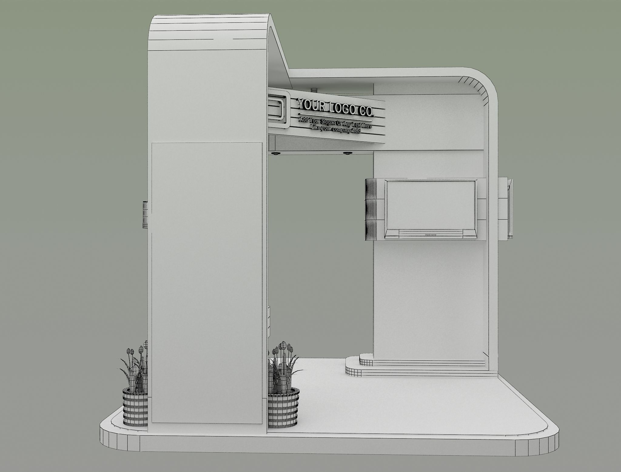 Booth Exhibition Stand a531a 3D model_13