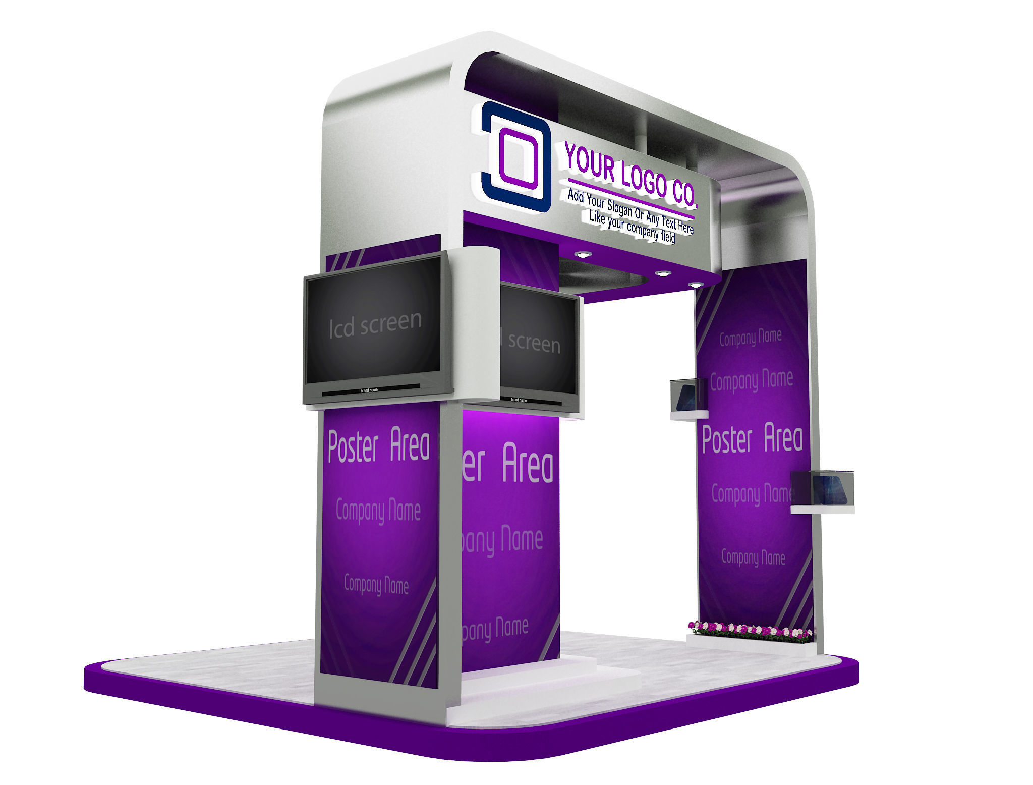 Booth Exhibition Stand a531a 3D model_10