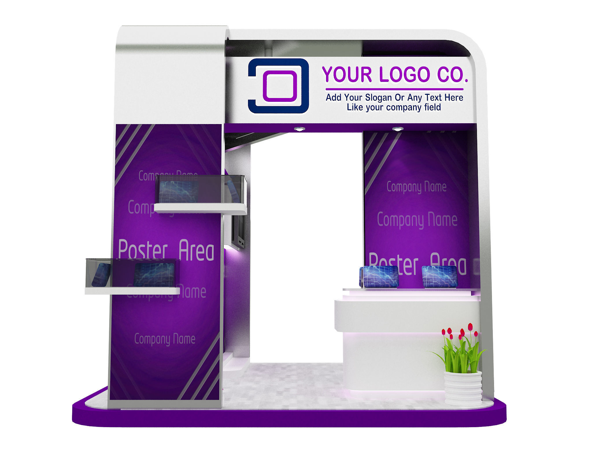 Booth Exhibition Stand a531a 3D model_2