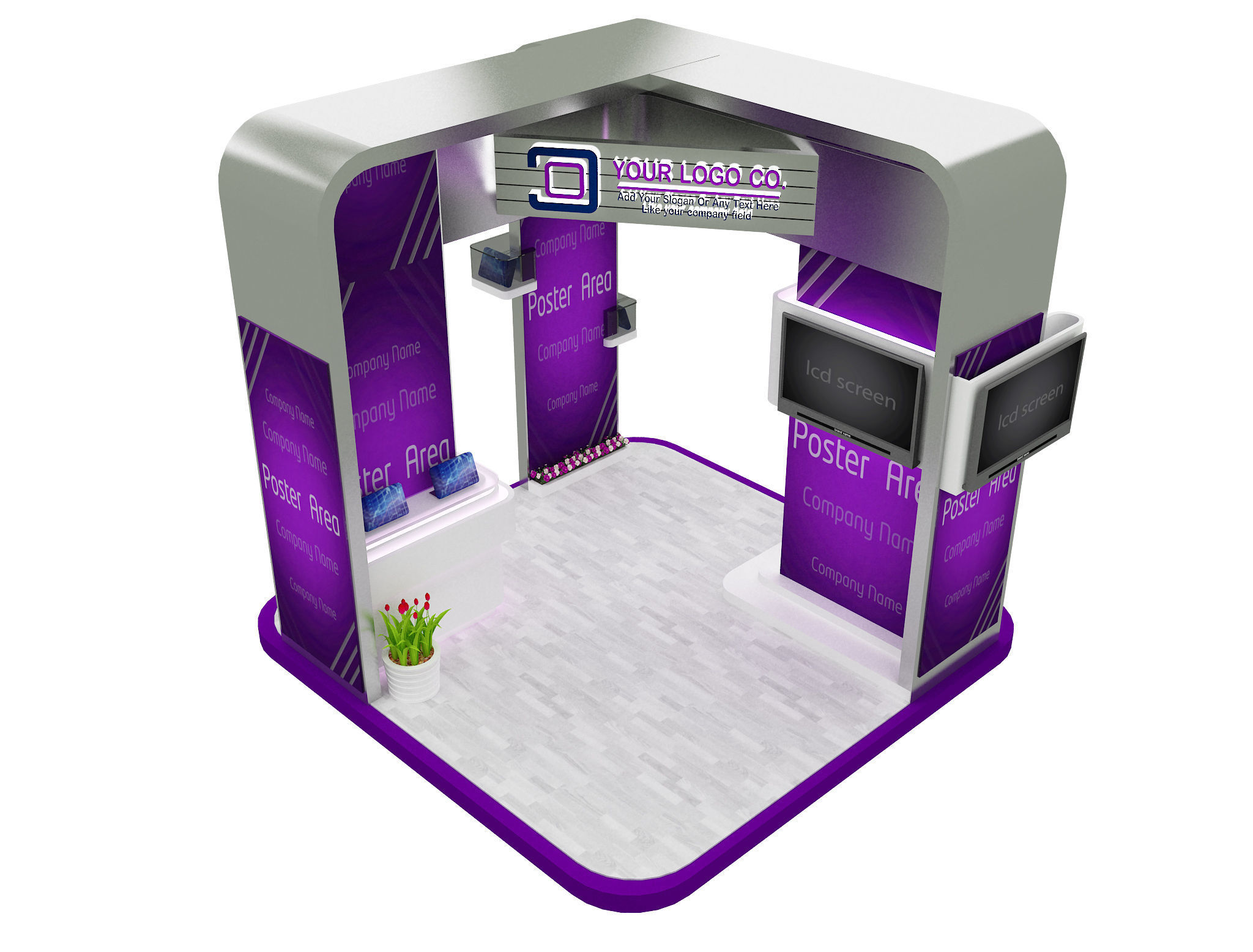Booth Exhibition Stand a531a 3D model_4