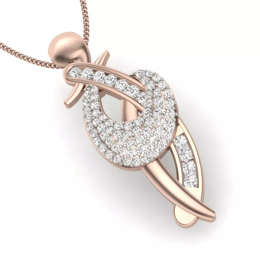 Women Pendant 3D print model_0