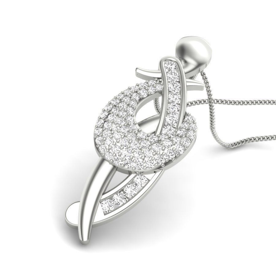 Women Pendant 3D print model_13