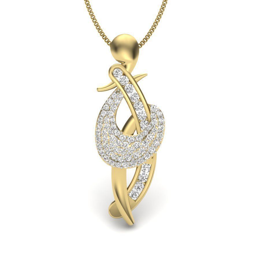 Women Pendant 3D print model_15