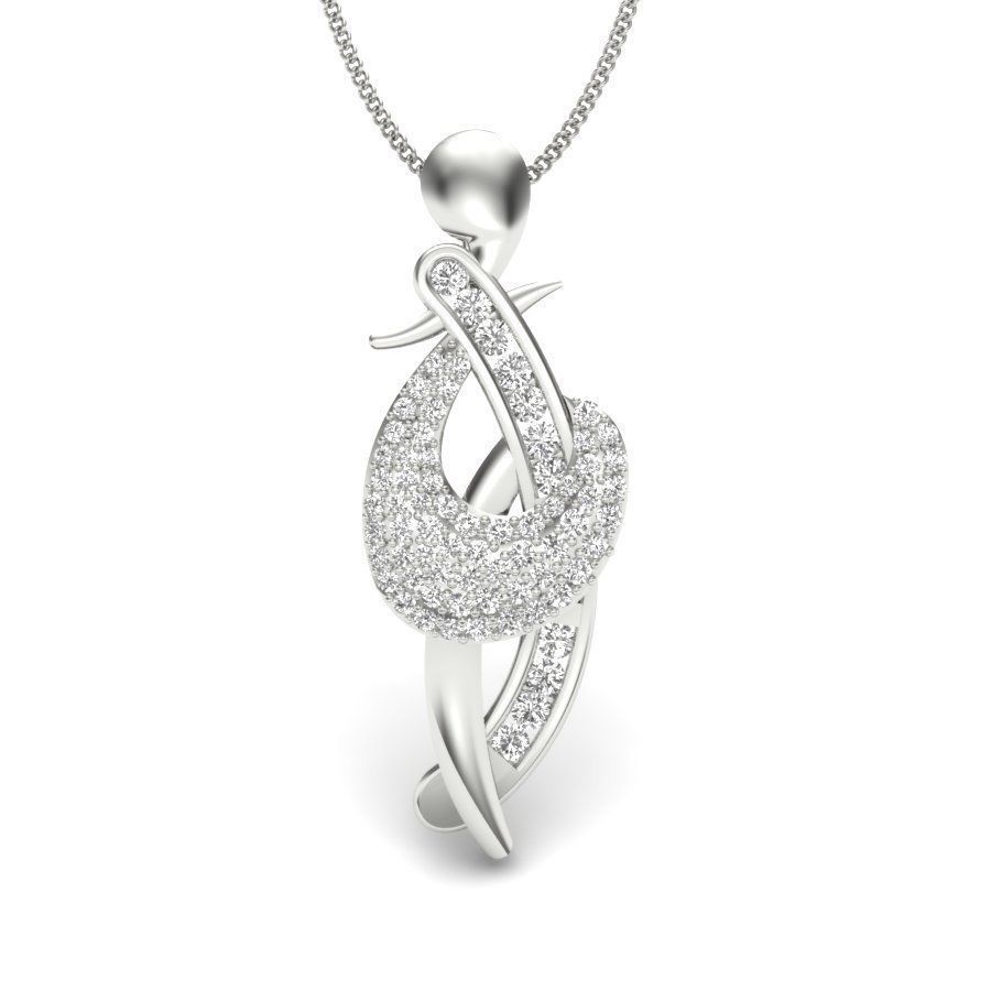 Women Pendant 3D print model_10