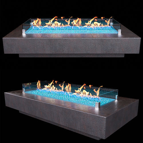 fireplace outdoor gas fire pits Free low-poly 3D model