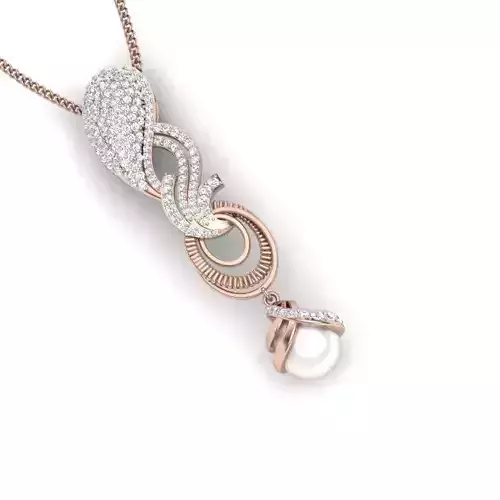 Women round pendant 3dm stl render detail