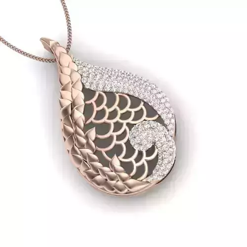 luxury diamond pendant for women  3D print model