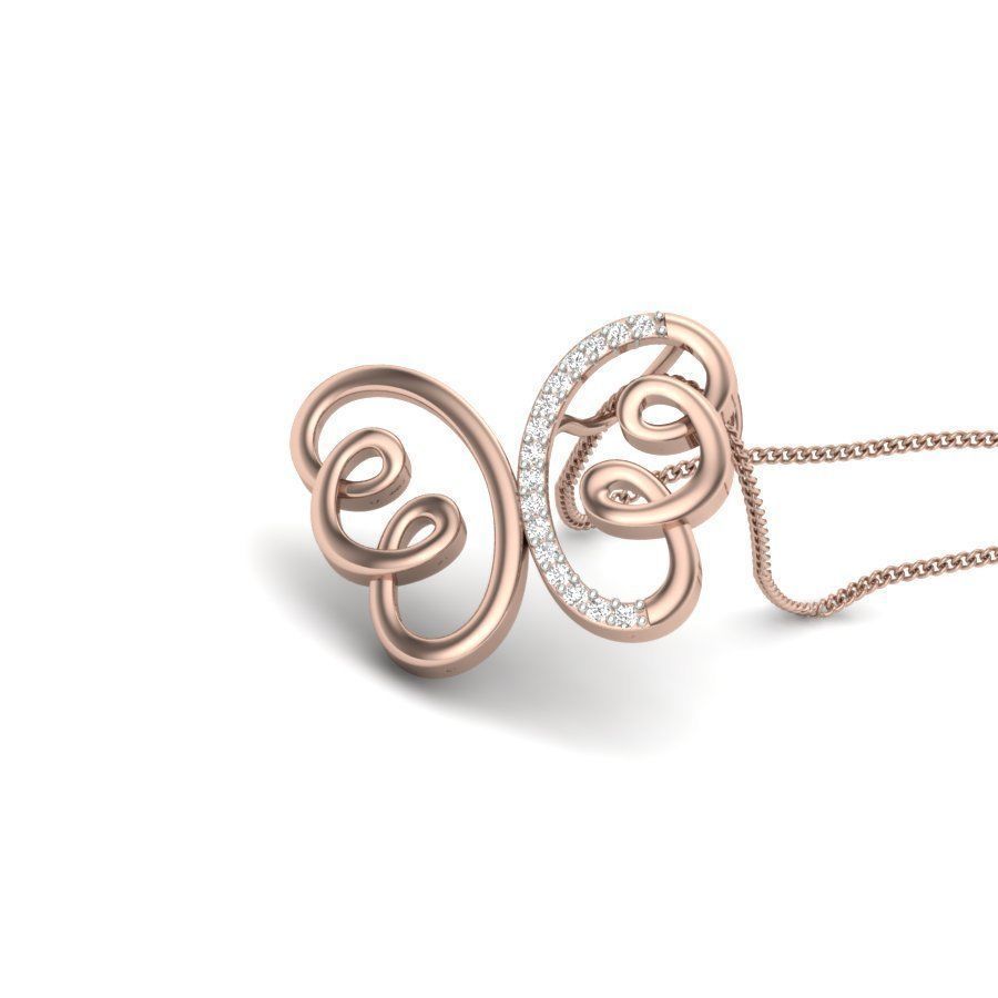 diamond pendant for women  3D print model_12