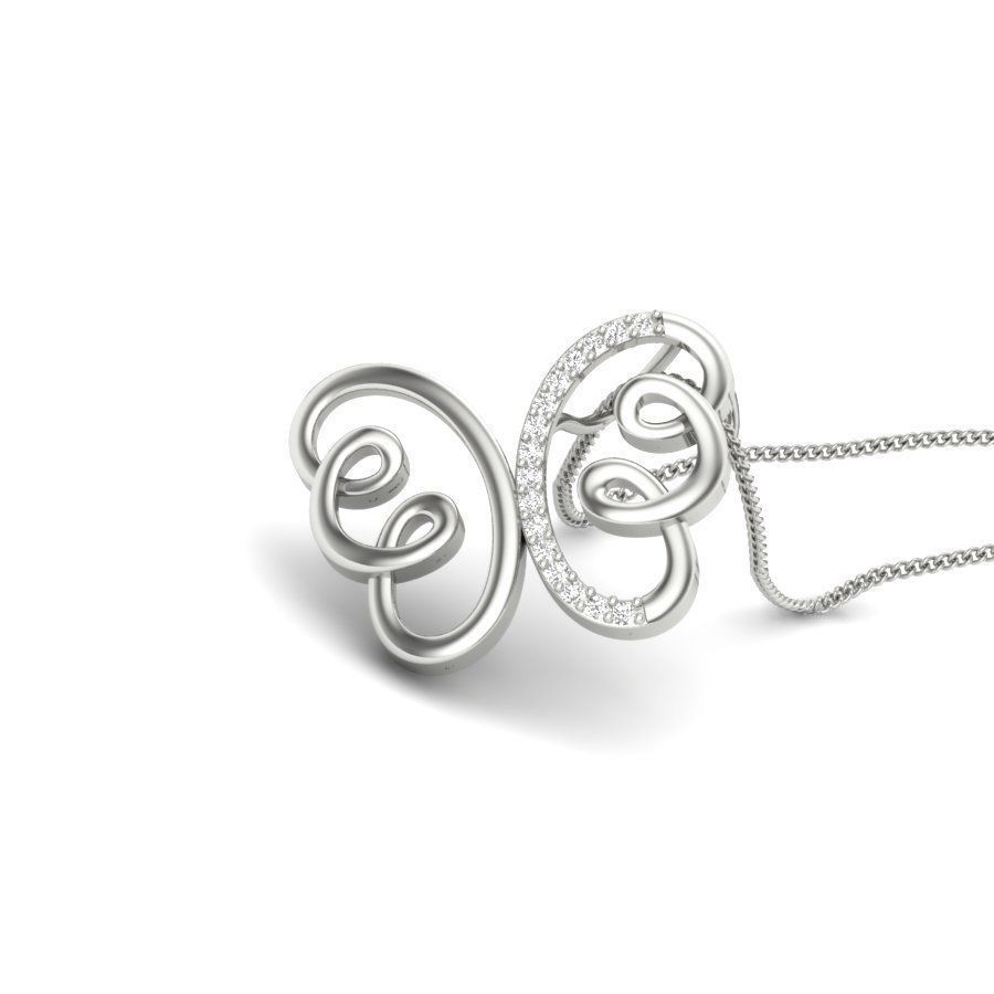 diamond pendant for women  3D print model_6