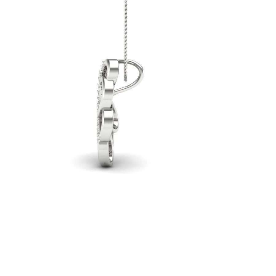 diamond pendant for women  3D print model_5
