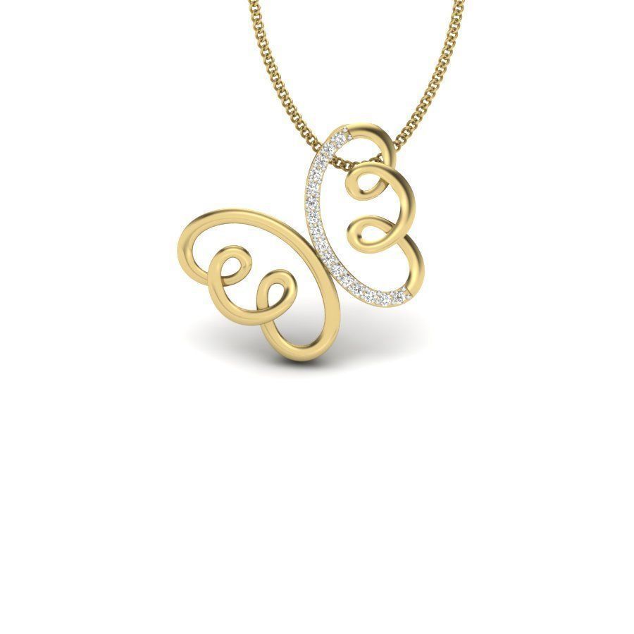 diamond pendant for women  3D print model_2