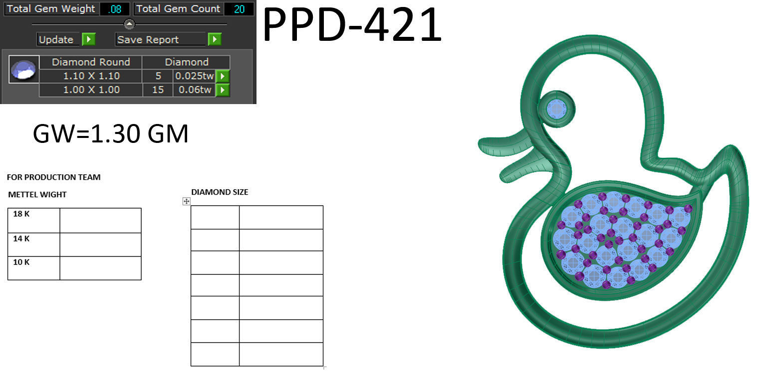 Women Pendant 3D print model_15