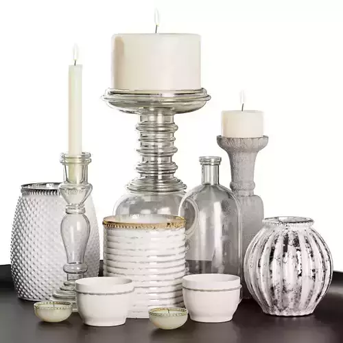 Decorative Set candle holder tray