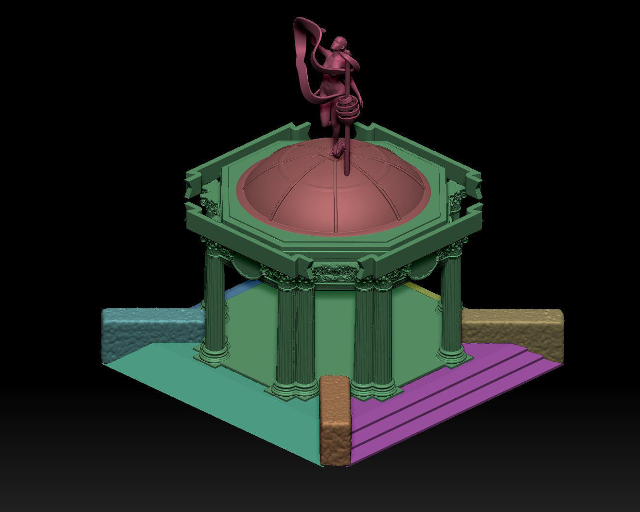 Neoclassical Temple - 3d printing model 3D print model_4