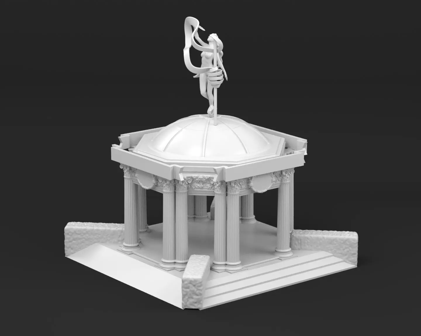 Neoclassical Temple - 3d printing model 3D print model_0