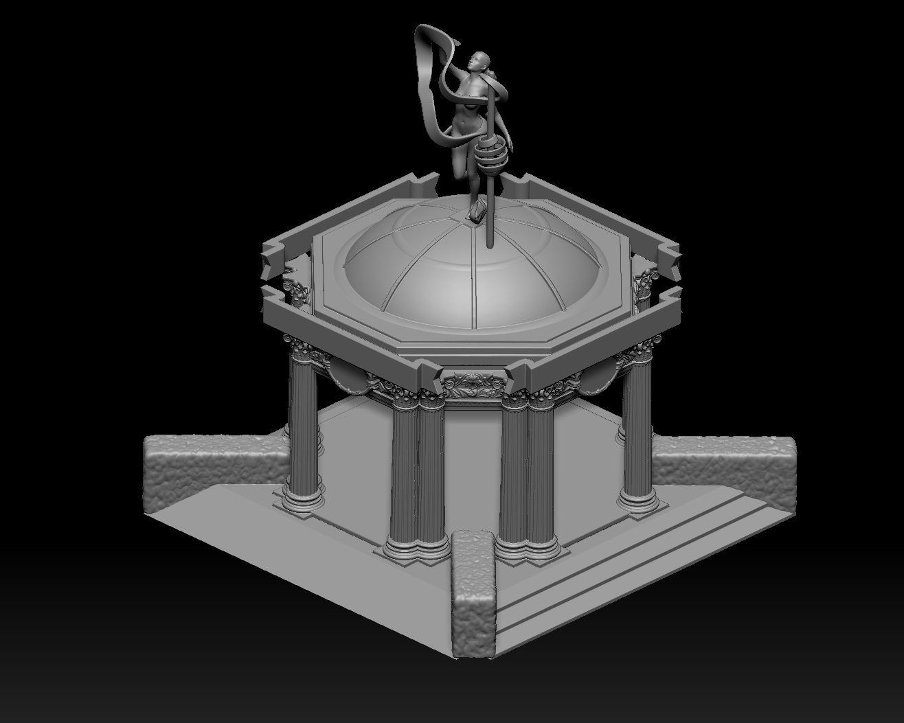 Neoclassical Temple - 3d printing model 3D print model_2
