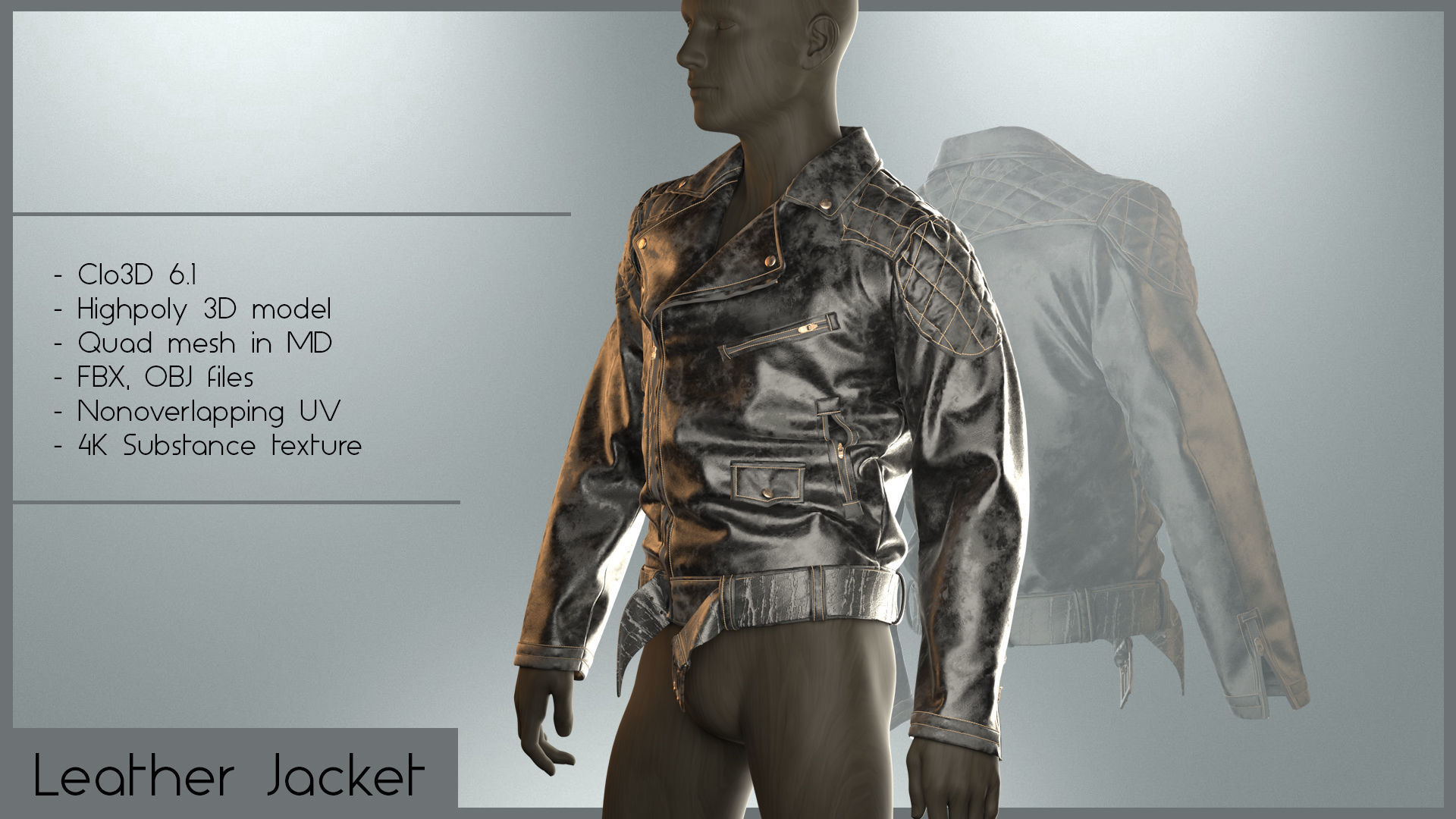 LEATHER JACKET 3D model_1