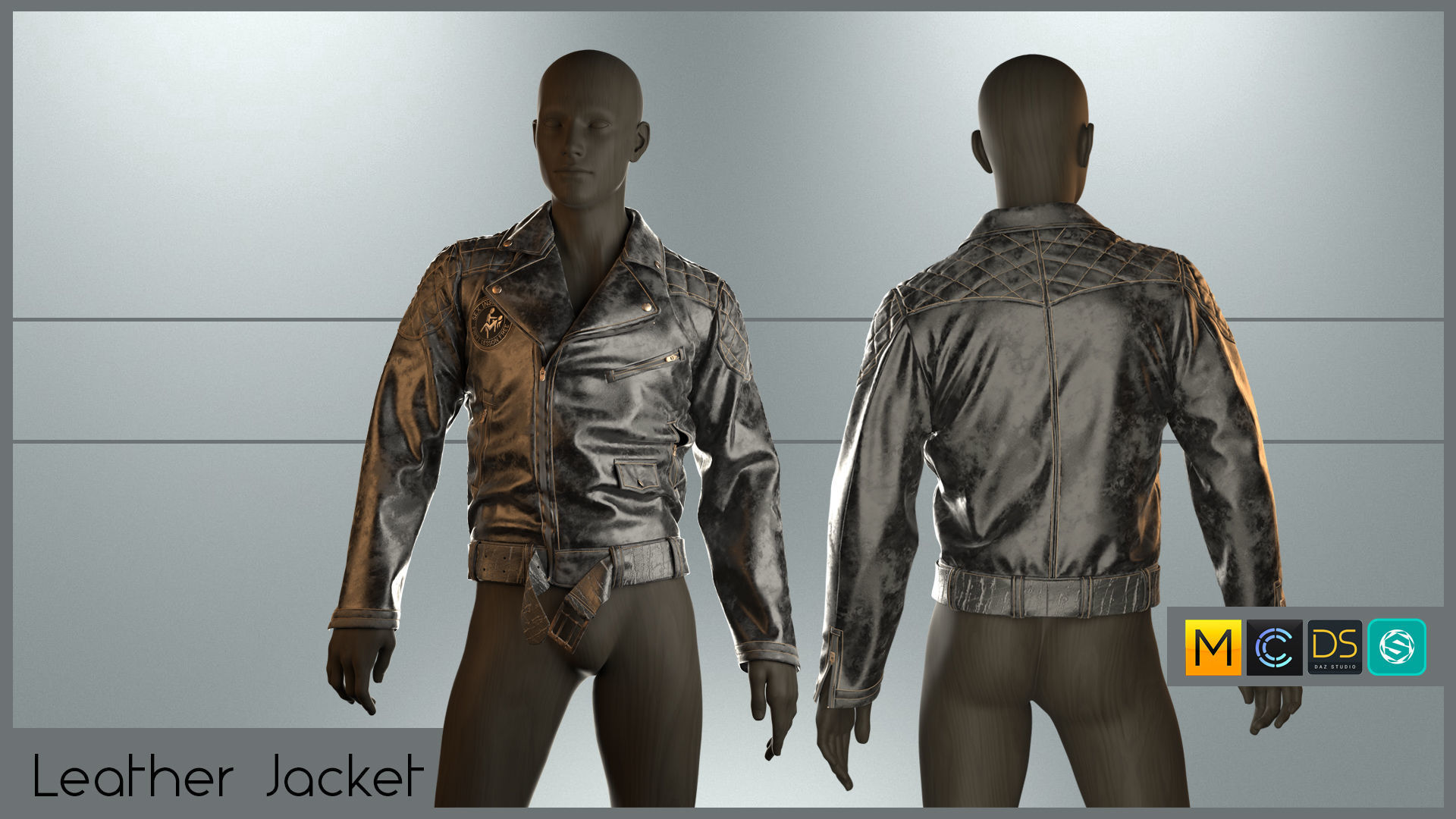 LEATHER JACKET 3D model_2