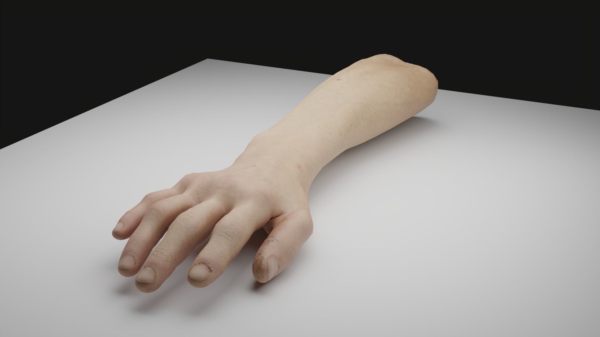 Human realistic hand 3D Low-poly 3D model_1