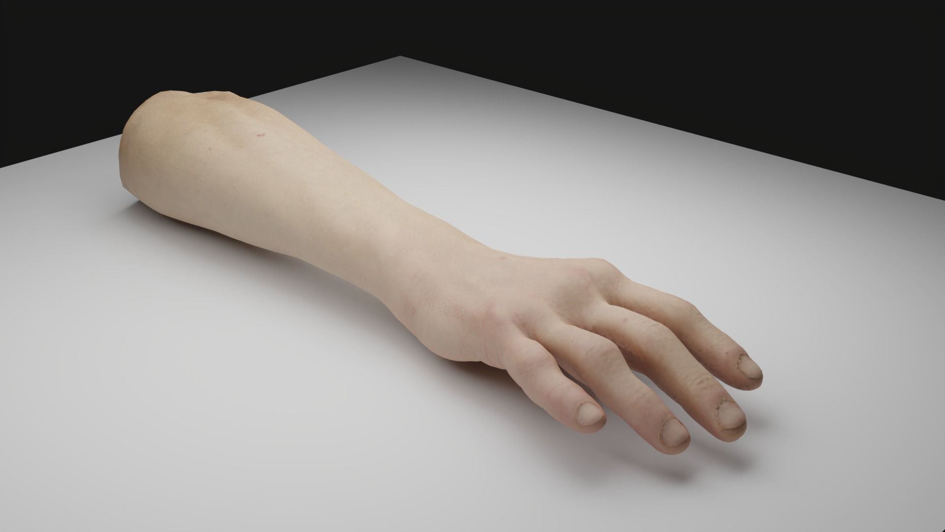 Human realistic hand 3D Low-poly 3D model_2