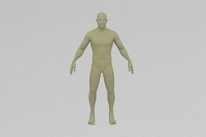 Human figure 3D print model