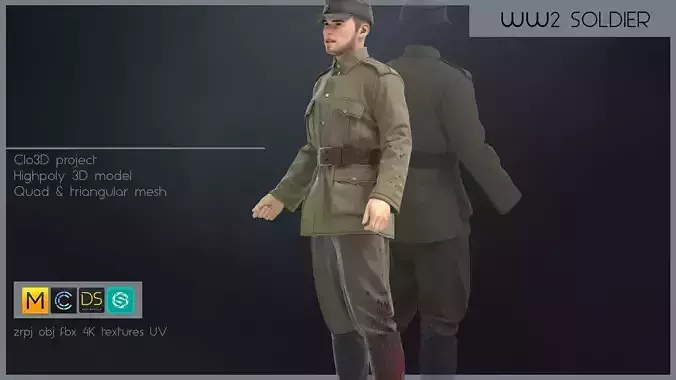WW2 SOLDIER 3D model