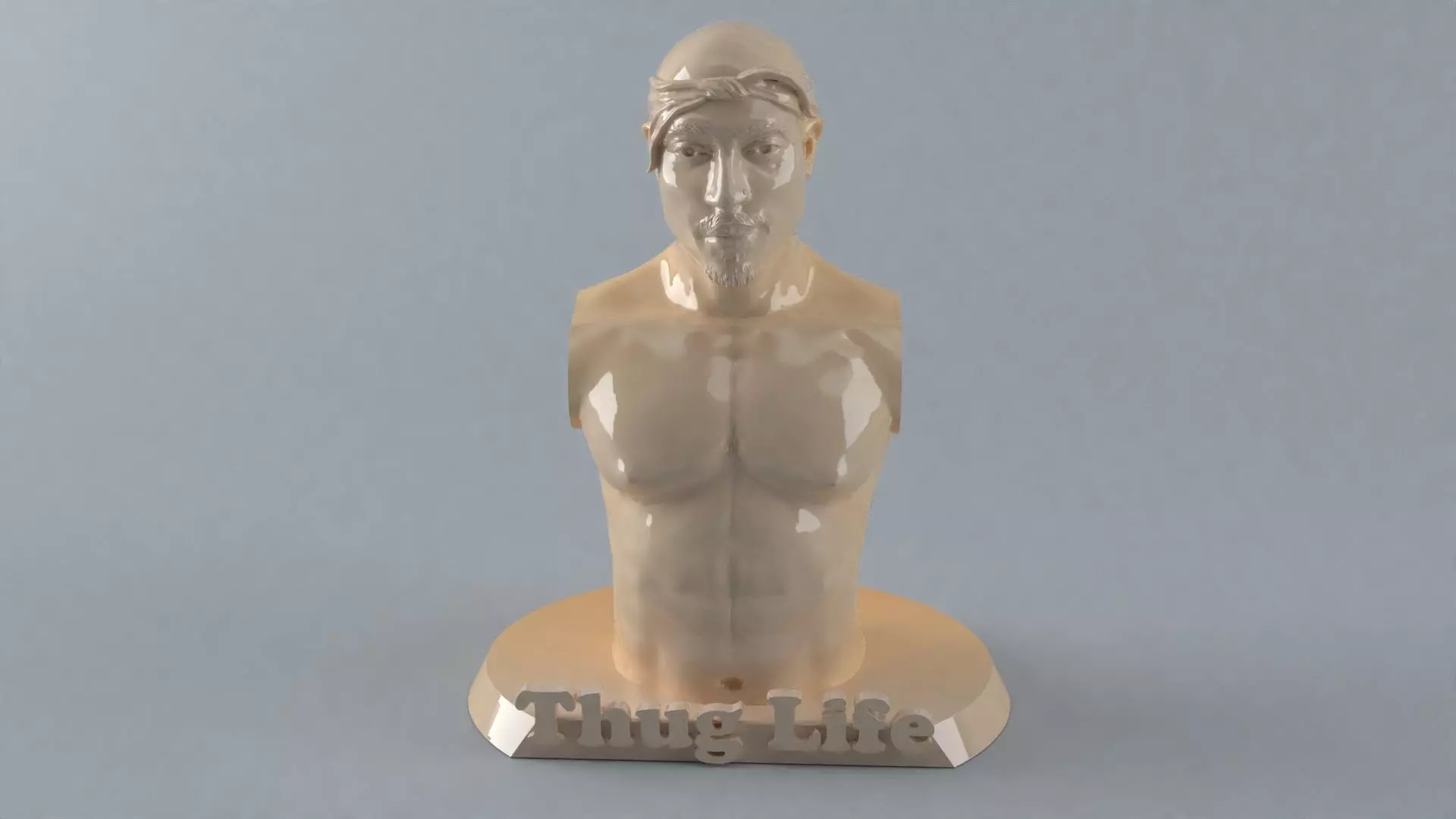 Tupac Shakur Thug Life Sculpture 3D print model