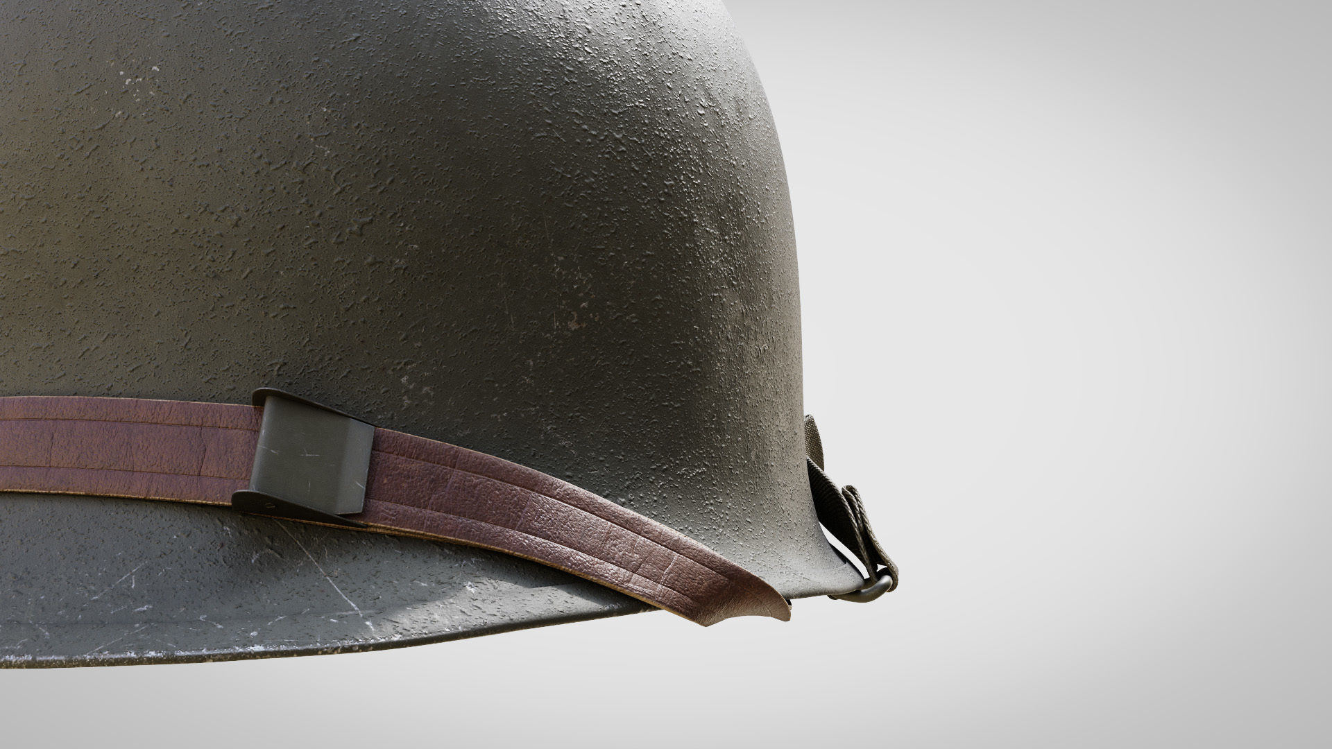 US WWII M1 Combat Helmet  3D model_7